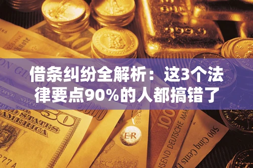 武汉借条纠纷全解析：这3个法律要点90%的人都搞错了