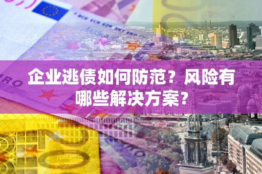 武汉企业逃债如何防范？风险有哪些解决方案？