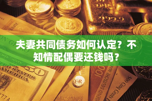武汉夫妻共同债务如何认定？不知情配偶要还钱吗？