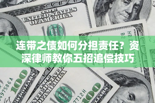 武汉连带之债如何分担责任？资深律师教你五招追偿技巧