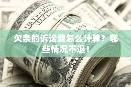 武汉欠条的诉讼费怎么计算?哪些情况不退! 武汉欠条的诉讼费怎么计算?哪些情况不退!