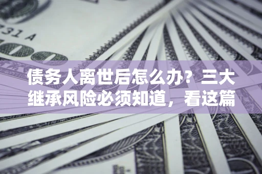 武汉债务人离世后怎么办？三大继承风险必须知道，看这篇就够了