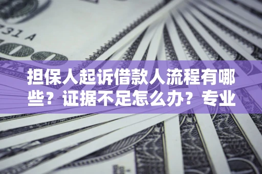 武汉担保人起诉借款人流程有哪些？证据不足怎么办？专业律师解答