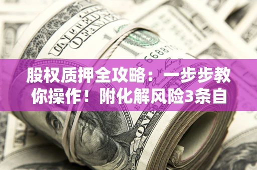 武汉股权质押全攻略：一步步教你操作！附化解风险3条自救法则