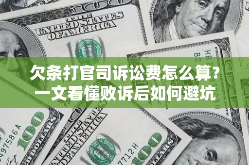 武汉欠条打官司诉讼费怎么算？一文看懂败诉后如何避坑