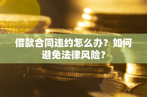 武汉借款合同违约怎么办？如何避免法律风险？