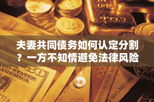 武汉夫妻共同债务如何认定分割？一方不知情避免法律风险必看！